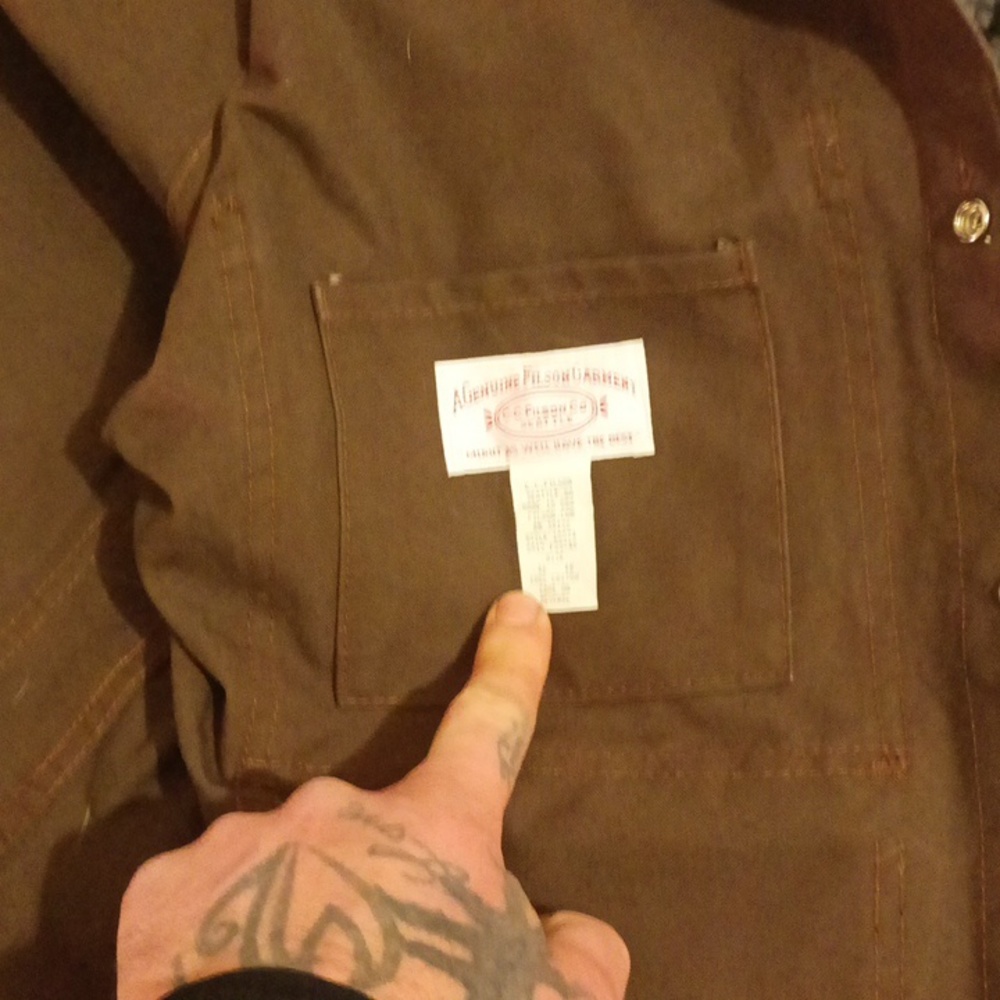 CC filson company Seattle size 46 100% cotton brown dress jacket like new